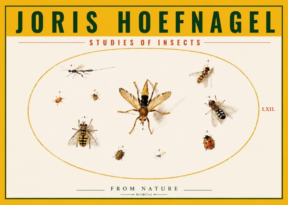 Joris Hoefnagel Studies of Insects IV No5 - Affiche