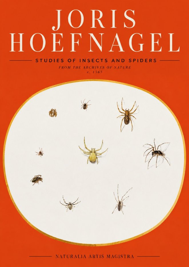 Joris Hoefnagel Studies of Insects and Spiders No2 - Affiche