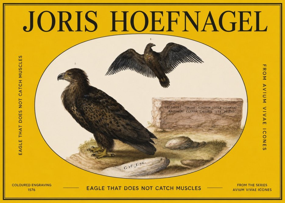 Joris Hoefnagel Eagle That Does Not Catch Muscles No2 - Affiche