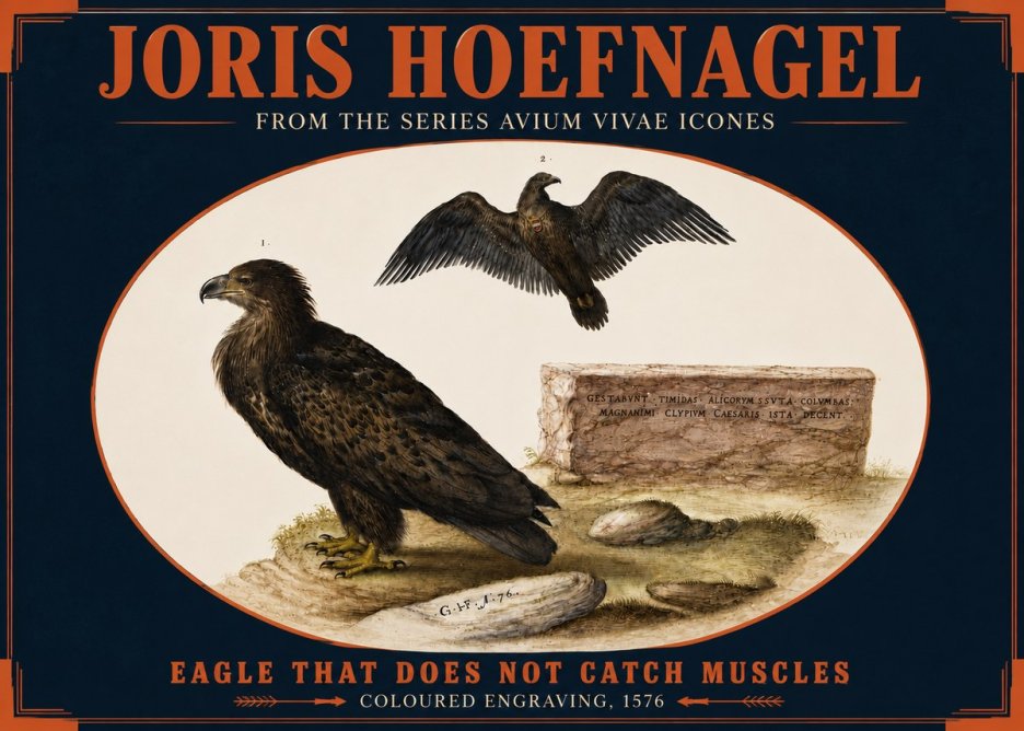 Joris Hoefnagel Eagle That Does Not Catch Muscles No4 - Affiche