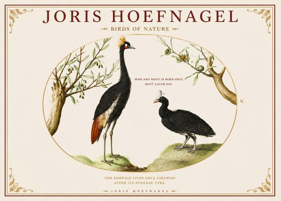 Joris Hoefnagel Birds of Nature No1 - Affiche
