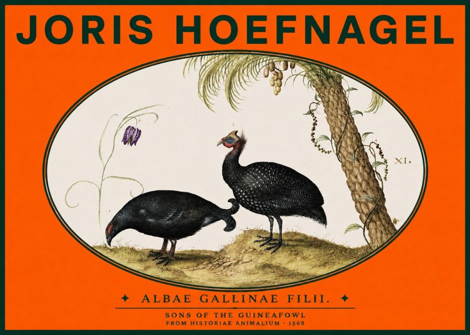 Joris Hoefnagel Albae Gallinae Filii. No3 - Affiche