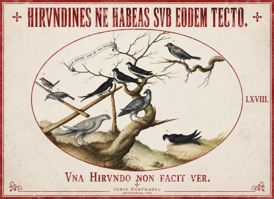 Joris Hoefnagel Birds Study No3 - Affiche