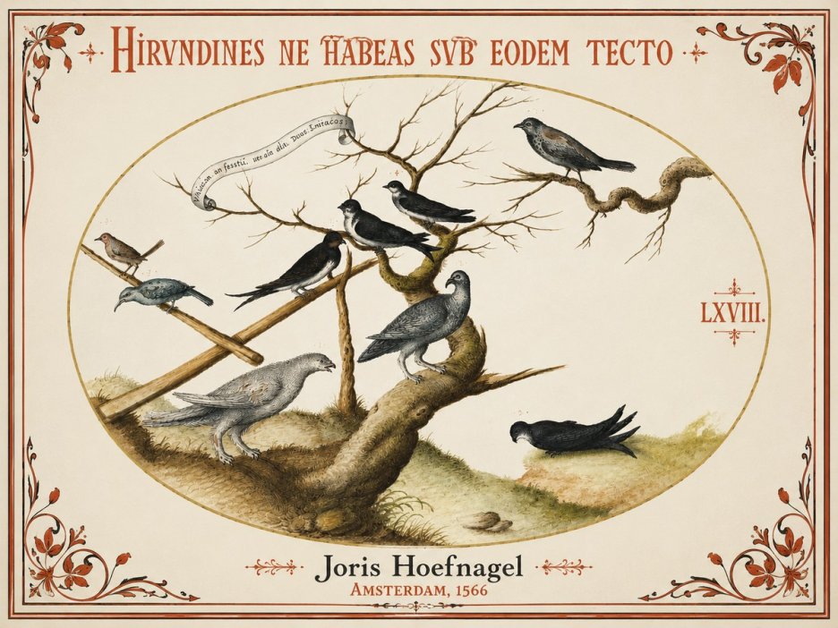 Joris Hoefnagel Birds Study No4 - Affiche
