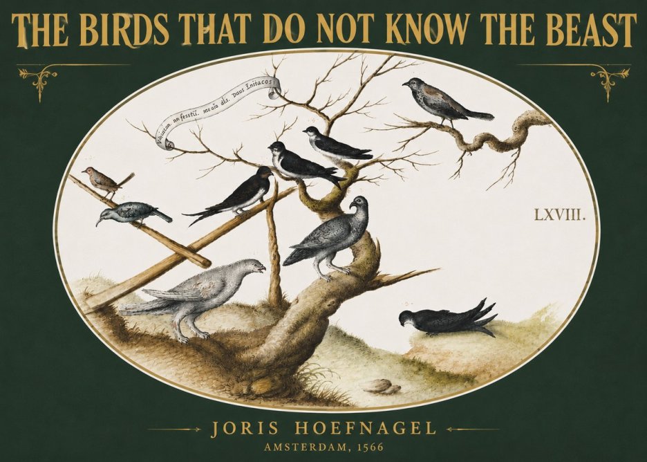 Joris Hoefnagel Birds Study No5 - Affiche