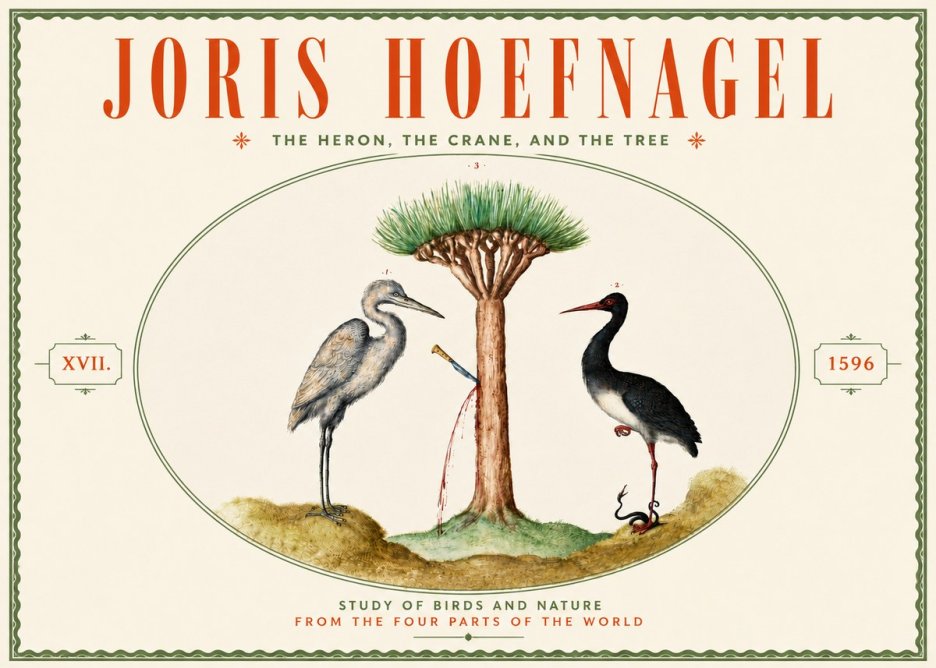 Joris Hoefnagel The Heron, the Crane, and the Tree No6 - Affiche