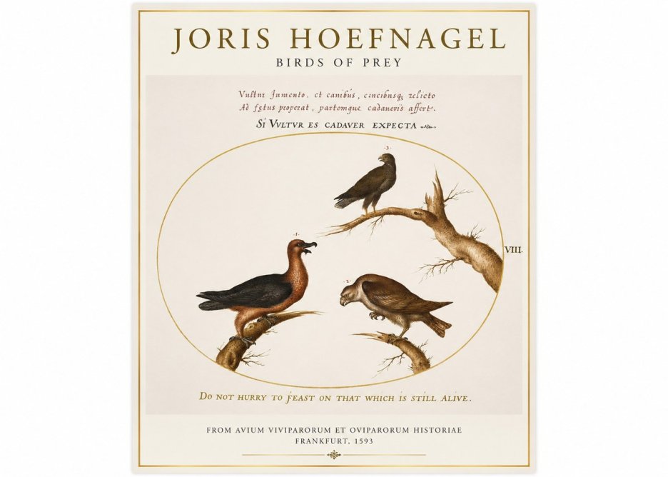 Joris Hoefnagel Birds of Prey No1 - Affiche