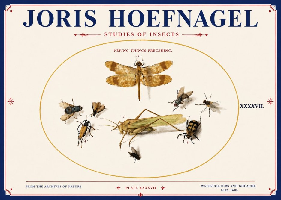 Joris Hoefnagel Flying Things Preceding. No4 - Affiche