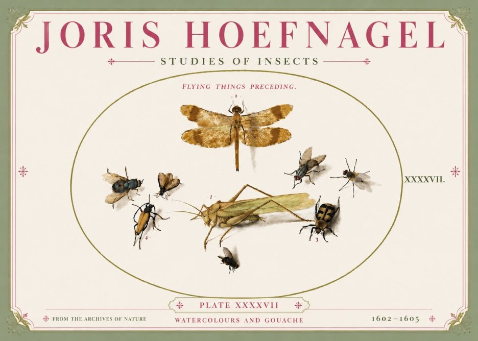 Joris Hoefnagel Flying Things Preceding. No5 - Affiche
