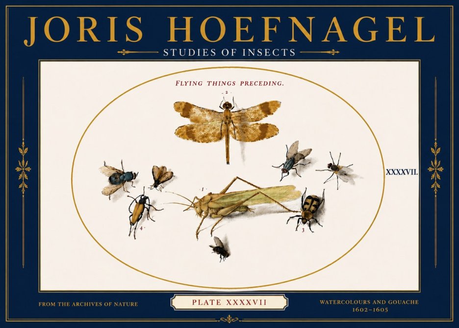 Joris Hoefnagel Flying Things Preceding. No6 - Affiche