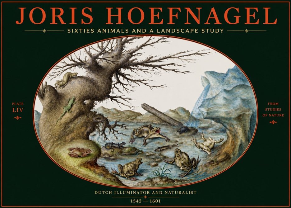 Joris Hoefnagel Sixtties Animals and a Landscape Study No2 - Affiche