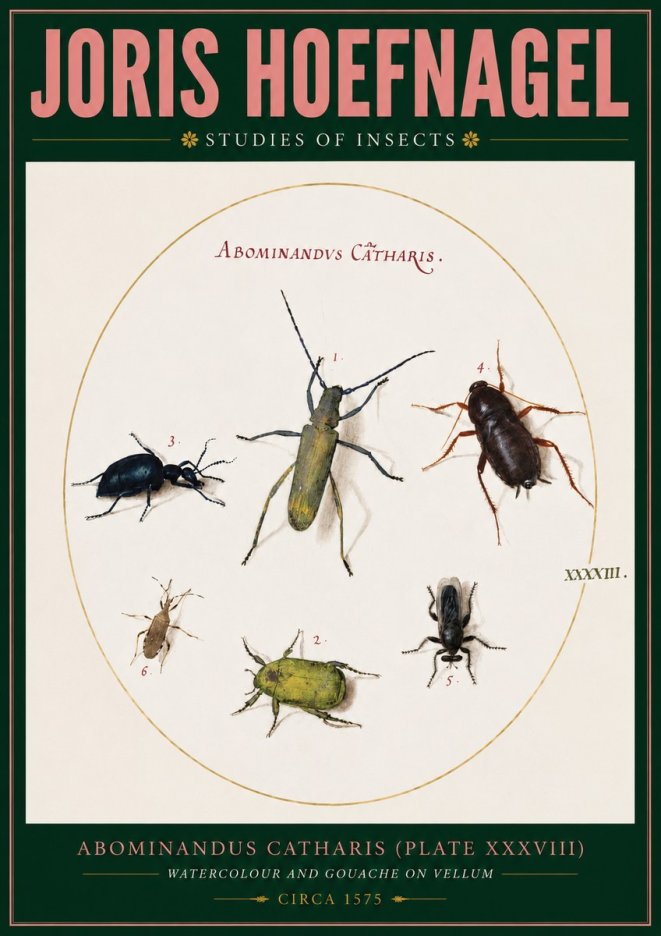 Joris Hoefnagel Abominandus Catharis (Plate Xxxviii) No2 - Affiche