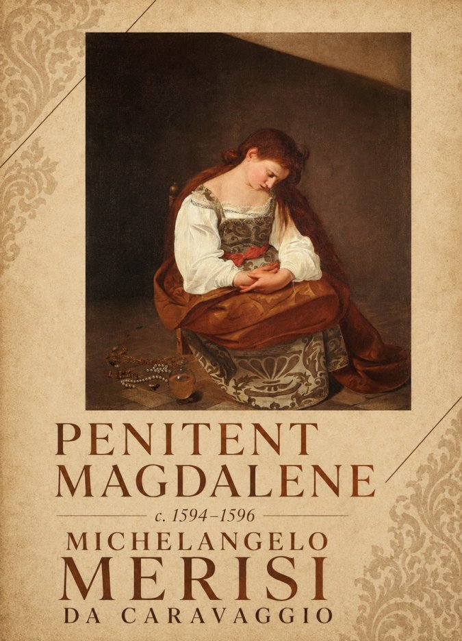 Michelangelo Merisi da Caravaggio Penitent Magdalene No3 - Affiche