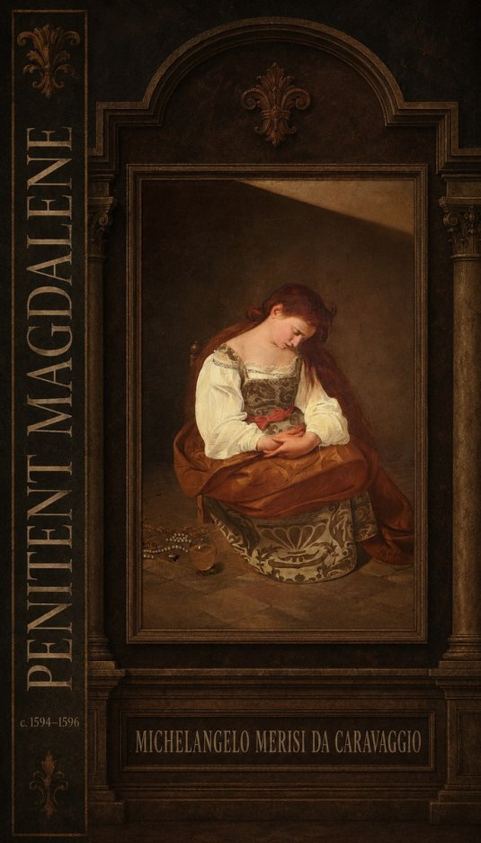 Michelangelo Merisi da Caravaggio Penitent Magdalene No4 - Affiche