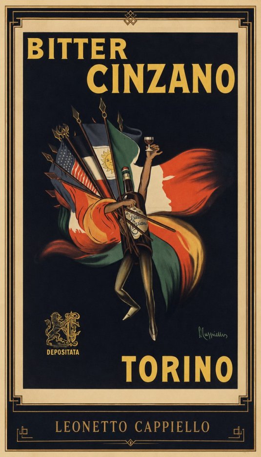 Leonetto Cappiello Bitter Cinzano Torino No1 - Affiche