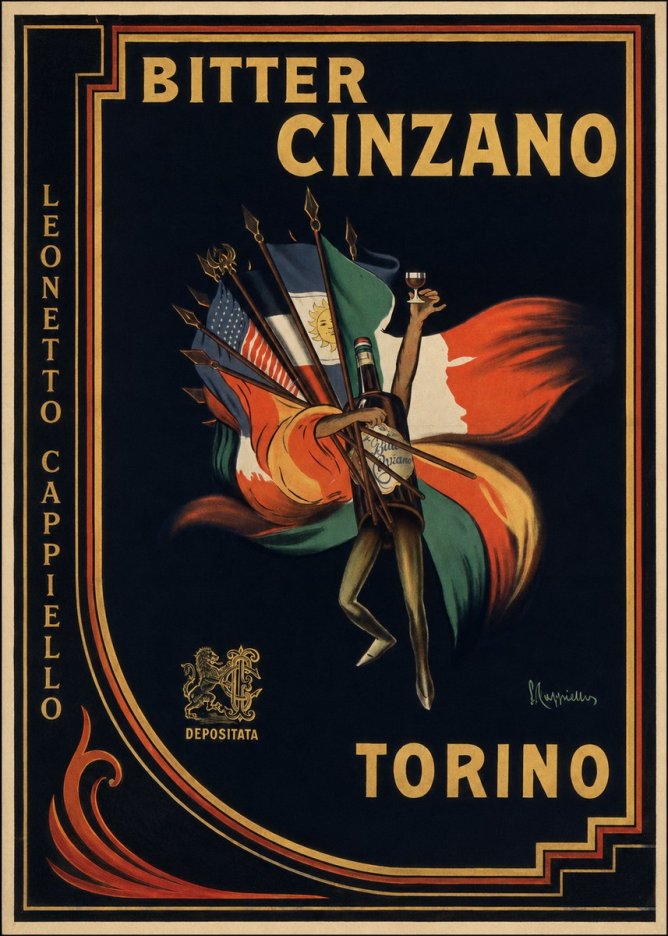 Leonetto Cappiello Bitter Cinzano Torino No2 - Affiche