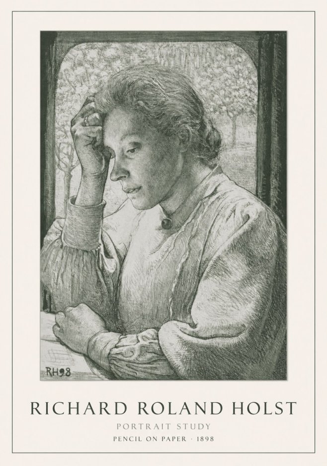 Richard Roland Holst Portrait Study No1 - Affiche