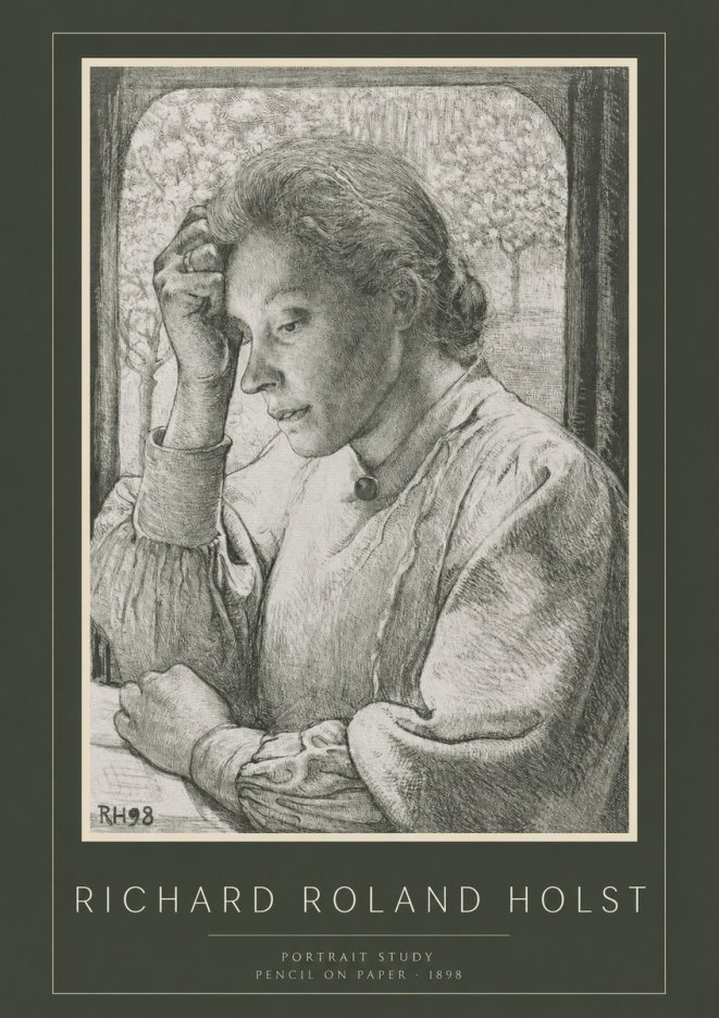 Richard Roland Holst Portrait Study No2 - Affiche