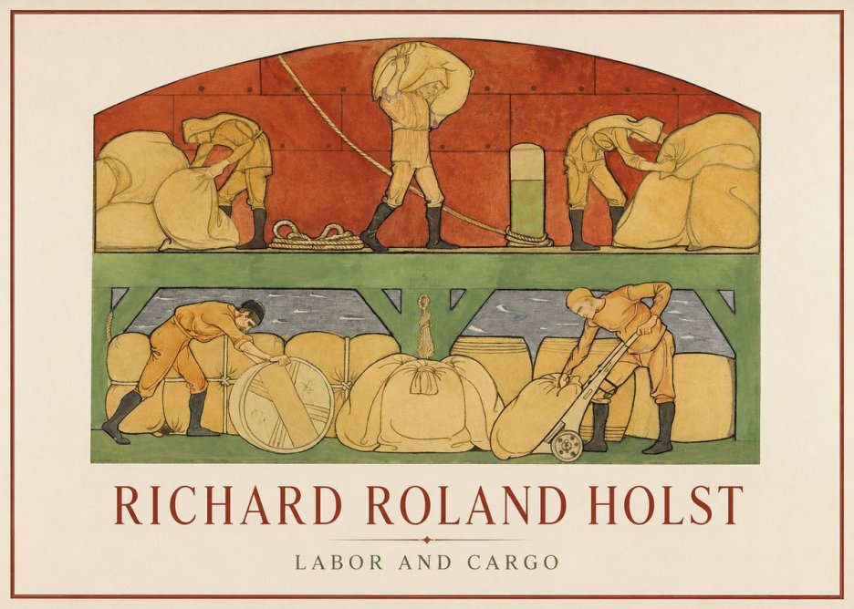 Richard Roland Holst Labor and Cargo No1 - Affiche