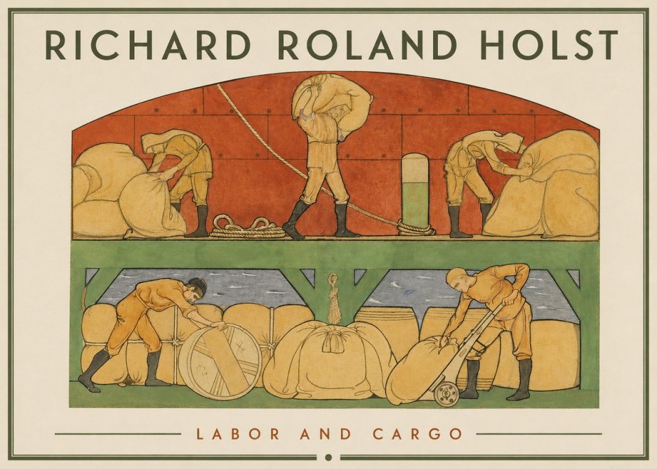 Richard Roland Holst Labor and Cargo No2 - Affiche