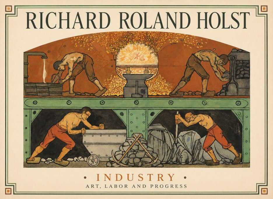 Richard Roland Holst Industry No1 - Affiche