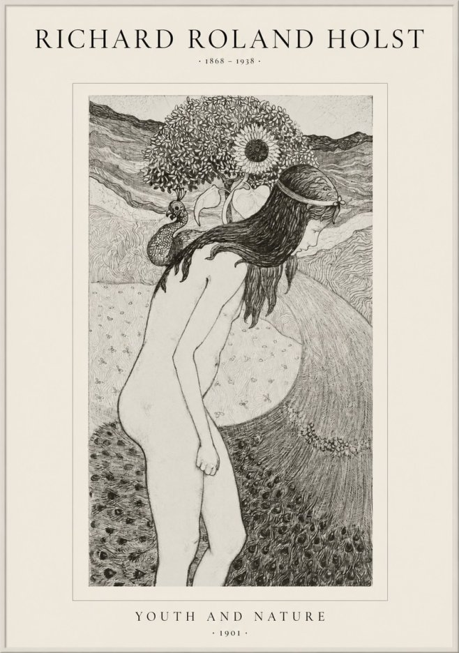 Richard Roland Holst Youth and Nature No1 - Affiche