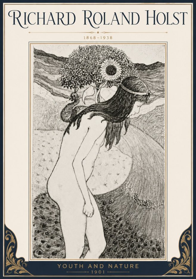 Richard Roland Holst Youth and Nature No4 - Affiche