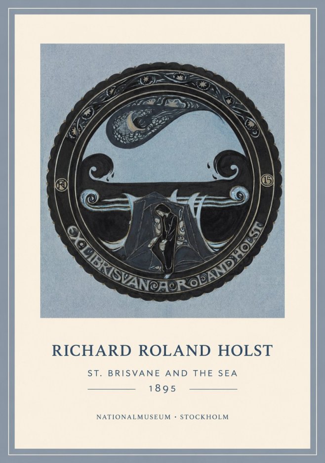 Richard Roland Holst St. Brisvane and the Sea No1 - Affiche