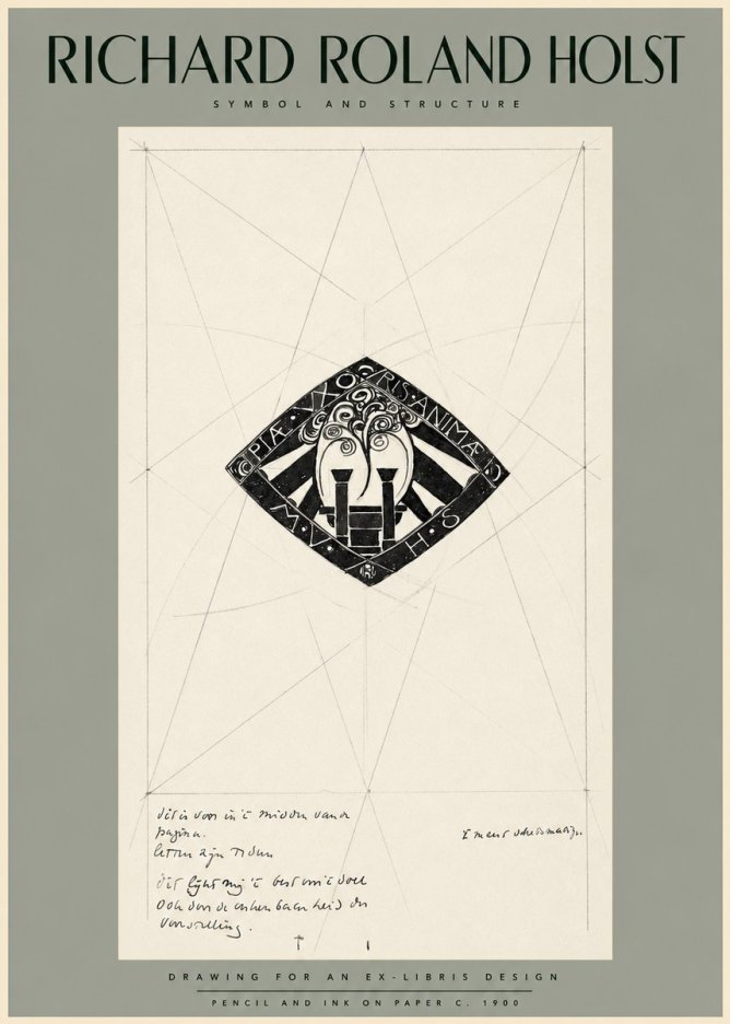 Richard Roland Holst Design for Ex Libris No2 - Affiche
