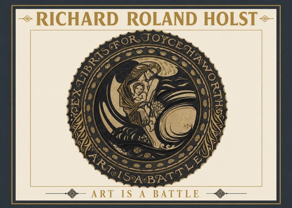 Richard Roland Holst Ex Libris for Joyce Haworth No2 - Affiche