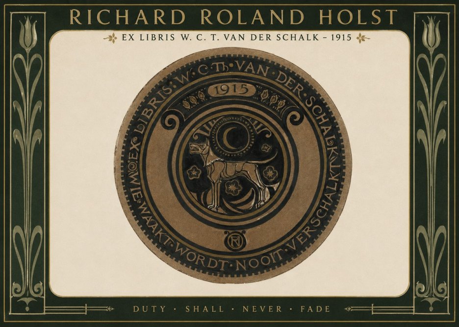 Richard Roland Holst Ex Libris W. C. T. Van Der Schalk - 1915 No2 - Affiche