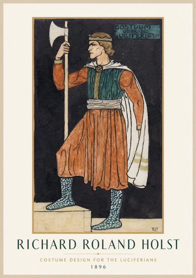 Richard Roland Holst Costume Design for the Luciferians No1 - Affiche