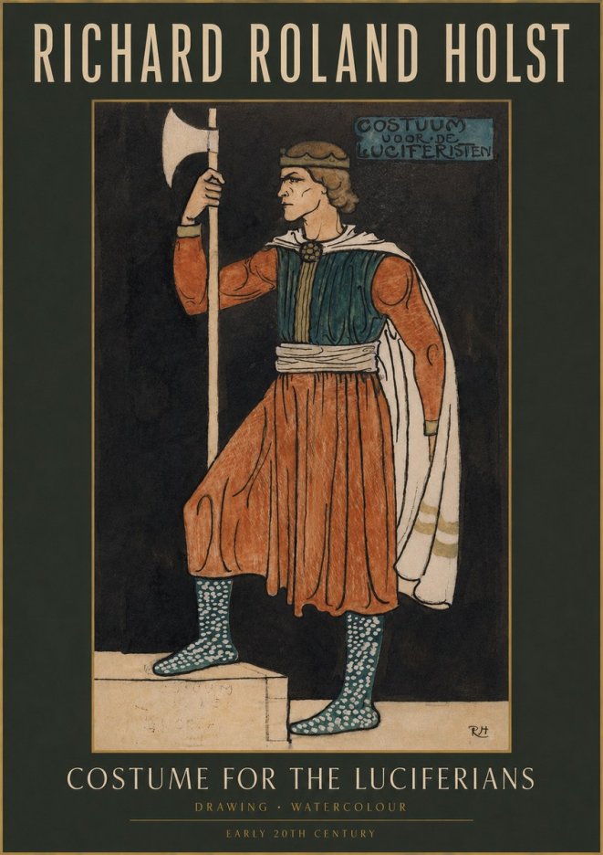 Richard Roland Holst Costume Design for the Luciferians No2 - Affiche