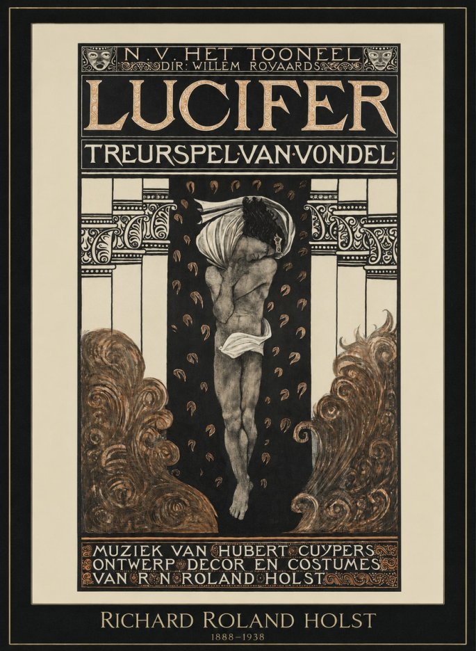 Richard Roland Holst Lucifer Treurspel Van Vondel No1 - Affiche