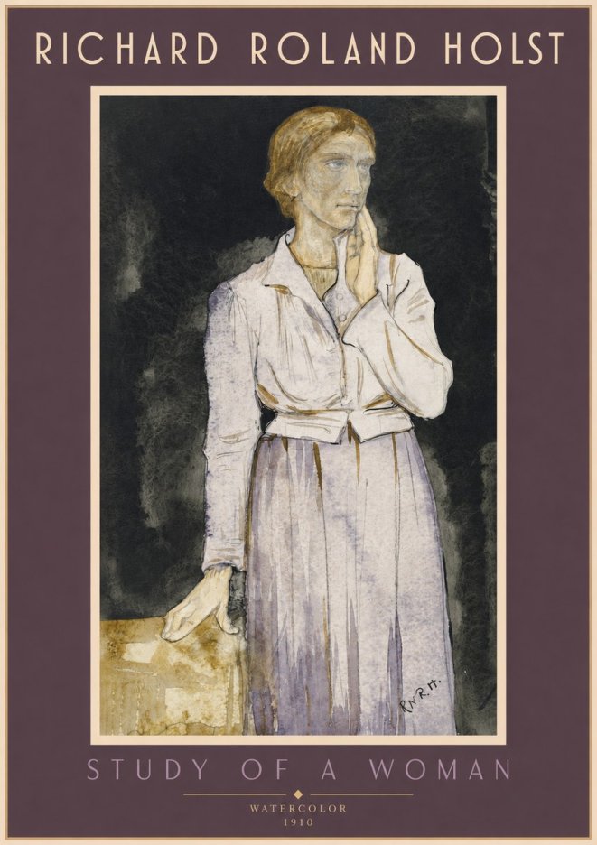 Richard Roland Holst Study of a Woman No2 - Affiche