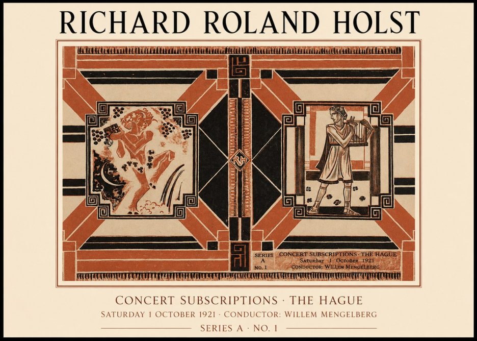Richard Roland Holst Concert Subscriptions - the Hague No1 - Affiche