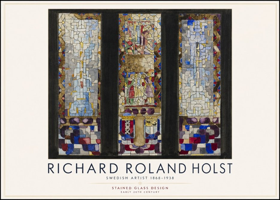 Richard Roland Holst Stained Glass Design No3 - Affiche