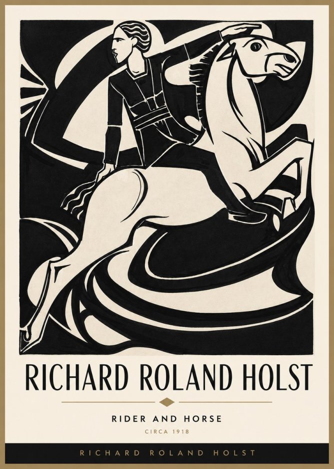 Richard Roland Holst Rider and Horse No3 - Affiche