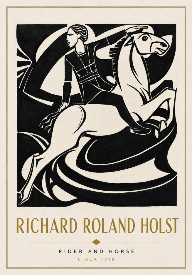 Richard Roland Holst Rider and Horse No6 - Affiche