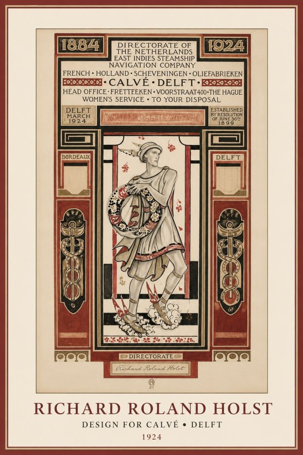 Richard Roland Holst Design for Calvé • Delft No1 - Affiche