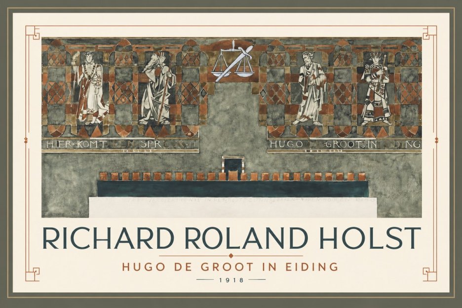 Richard Roland Holst Fresco Design - City Hall, Lidingö No3 - Affiche
