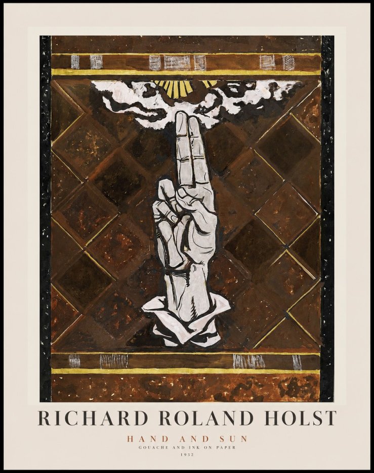 Richard Roland Holst Hand and Sun No1 - Affiche