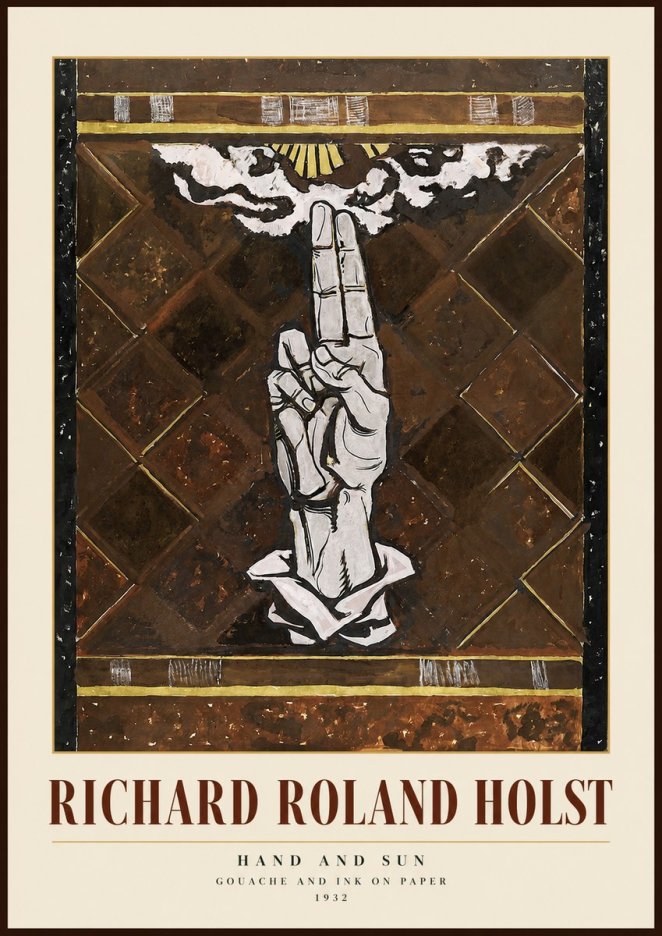 Richard Roland Holst Hand and Sun No2 - Affiche
