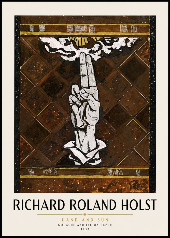 Richard Roland Holst Hand and Sun No4 - Affiche