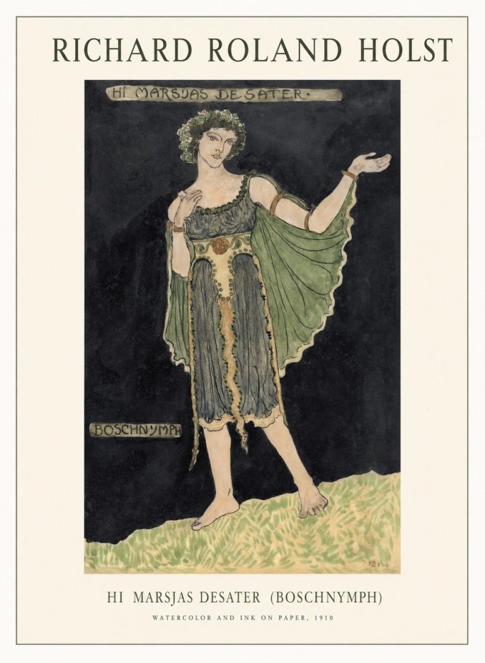 Richard Roland Holst Hi Marsjas Desater (Boschnymph) No1 - Affiche