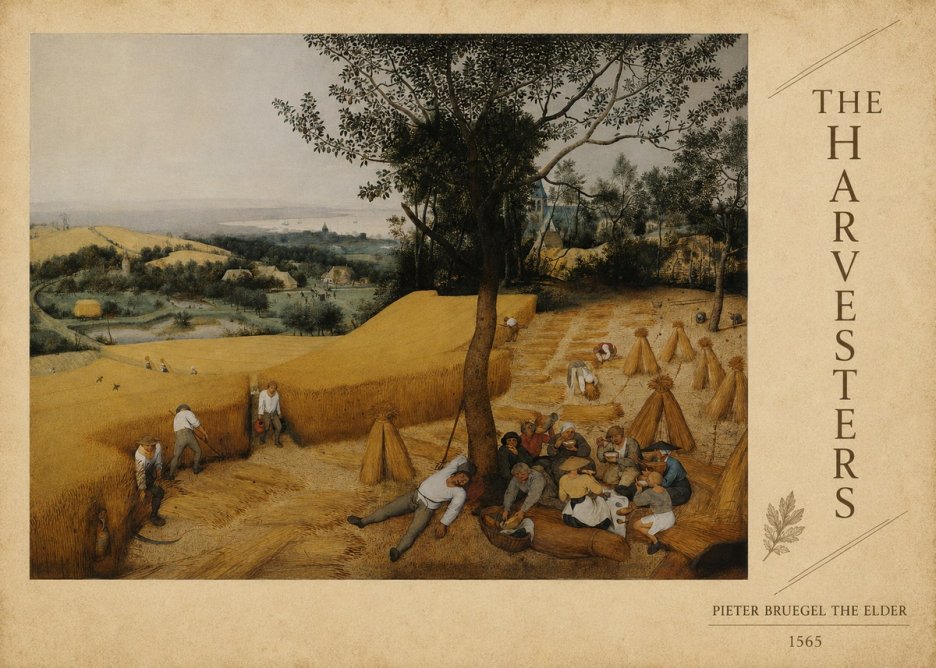 Pieter Bruegel The Harvesters II No6 - Affiche