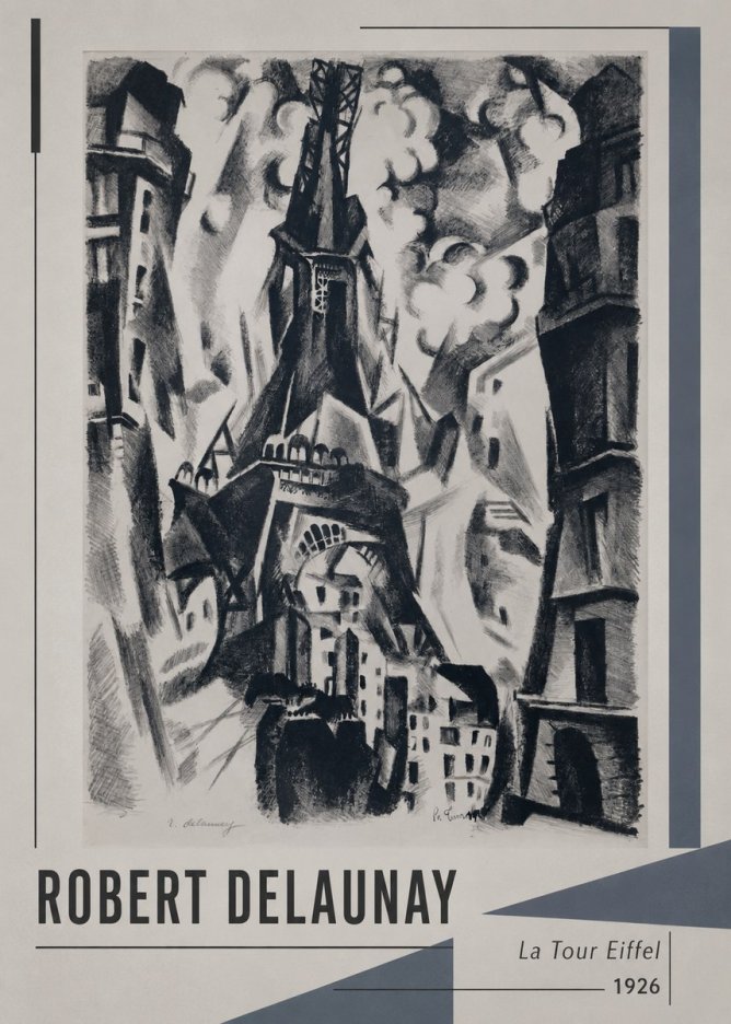 Robert Delaunay La Tour Eiffel No1 - Affiche