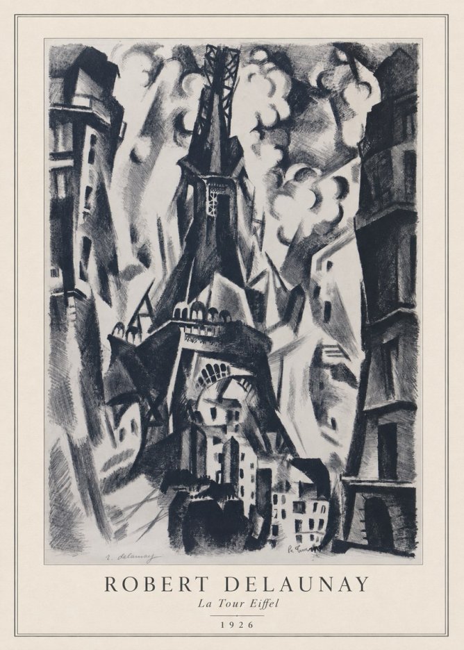 Robert Delaunay La Tour Eiffel No3 - Affiche