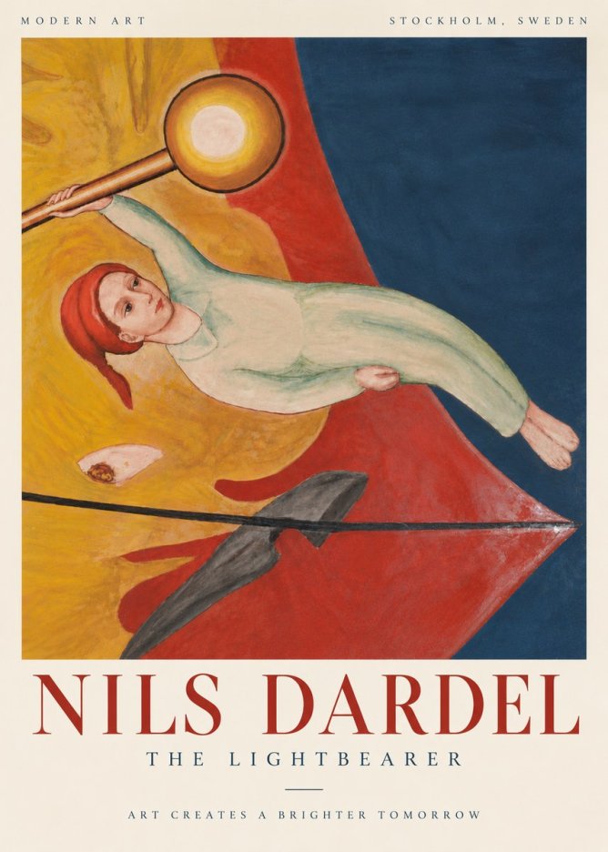Nils Dardel The Lightbearer No6 - Affiche
