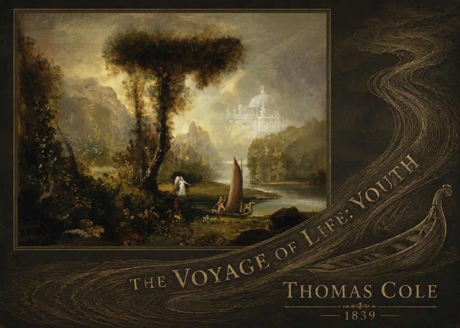 Thomas Cole The Voyage of Life: Youth II No5 - Affiche